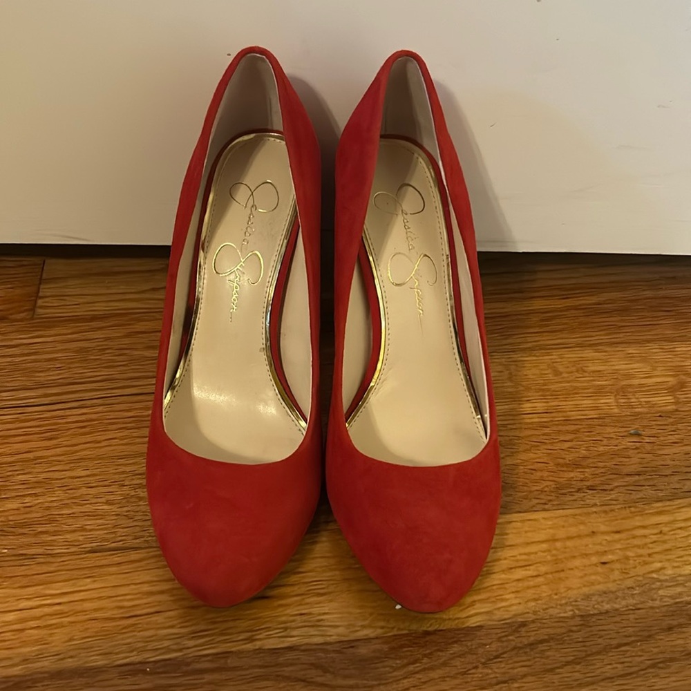 Red Suede heels